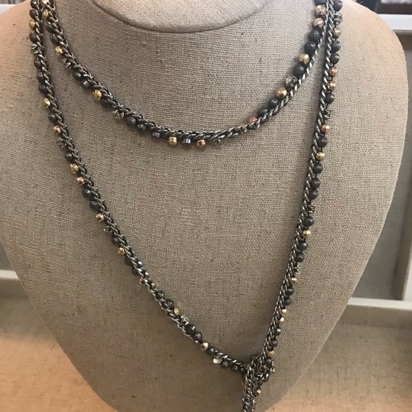 Zoe lariat necklace or bracelet. Mixed metal - Picture 7 of 16